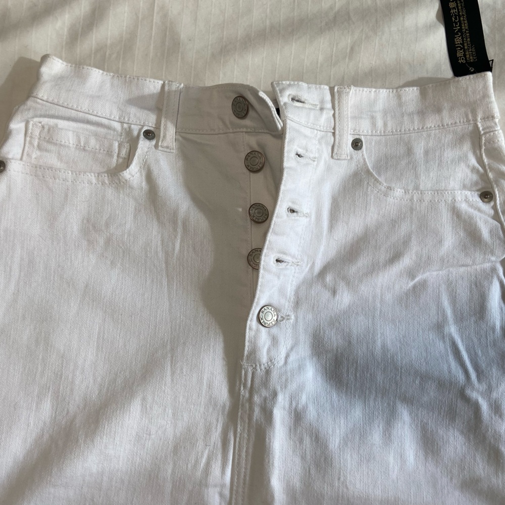 Banana Republic MIDI White Denim Skirt